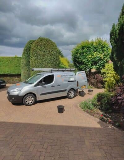 Hope Cleaning gutter cleaning van parked outside a Nottingham home
